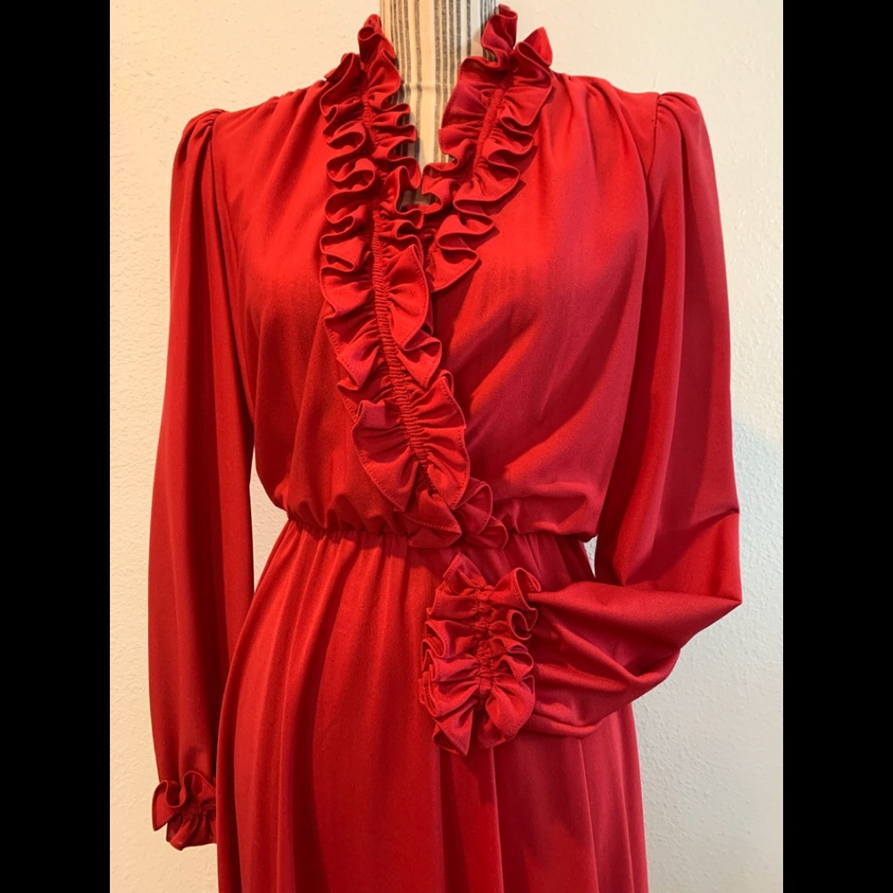 Vintage Ruffled Dress - Picture 2 of 4